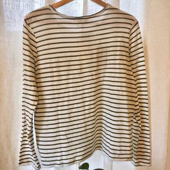 ⭕️Sold⭕️Lucky Brand Striped Pullover Top Medium - Picture 3 of 3